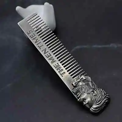 Gentelman Barber Styling Metal Comb Stainless Steel Men Beard Comb Mustache • $9.98