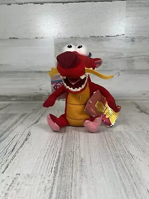 Disney Store WITH TAGS Mushu Mulan Mini Bean Bag 8  Plush Vintage **No Sound • $8.99