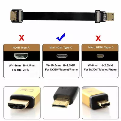 1080P CYFPV Mini HDMI  Male To Mini HDMI  Female Extension FPC Flat Cable • $7.99