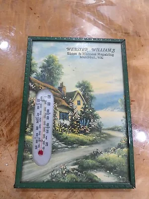 Vintage Thermometer From Webster Williams Shoes & Harness Repairing Marshall WI • $5.99