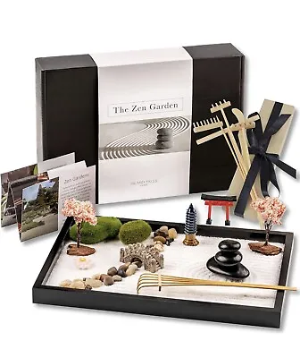 Island Falls Home Zen Garden Kit Beautiful Japanese Mini Rock Zen Garden • £29