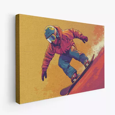 Sandboarding Sport Minimalist Art 2 Horizontal Canvas Wall Art Prints Pictures • $58.99