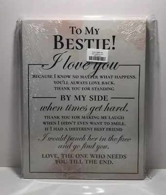 To My Bestie Best Friend Canvas Hanging Frame • $14.95