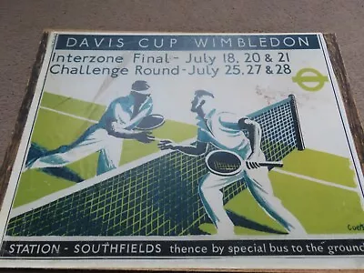 London Underground - Davis Cup Wimbledon Repro Poster 1930's • £10