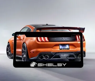 $25.99 • Buy License Plate Frame Cover For Shelby GT500 GT350  GT350R Ford Mustang (Metal)