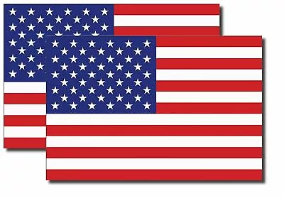 2x REFLECTIVE 3M USA American Flag Decal Stickers Exterior Various Sizes US Made • $27.89