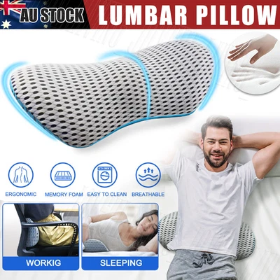$19.99 • Buy Car Seat Memory Foam Lumbar Back Support Pillow Cushion Chair Support Office AU
