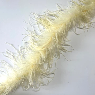 £1.90 • Buy Ostrich & Marabou Feather Boa Trim Per 10cm - Cream