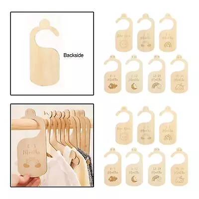 7Pcs Wooden Baby Closet Dividers Baby Closet Dividers For • £5.94