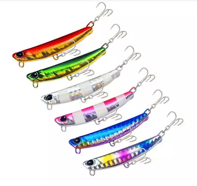 6pcs/set Micro Butterfly Metal Jig Fishing Lure Bait Jigging Tuna Slow 10g-60g • $16.21