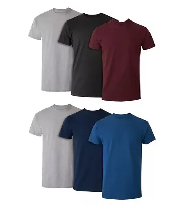 Hanes Men's FreshIQ® ComfortSoft® Dyed Tees With Wicking Pocket T-Shirts 6-Pack • $24.90