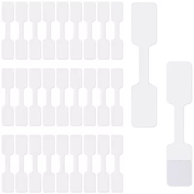 100pcs Self Adhesive Cable Label White School Office DIY Blank Wire Tags • £4.40