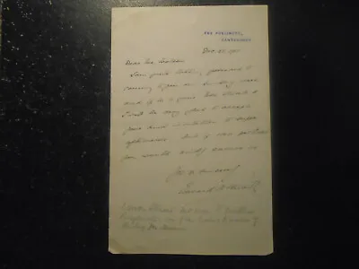 £3 • Buy 1911 Canterbury, The Precincts, Hand Written Letter With Printed Lettehead