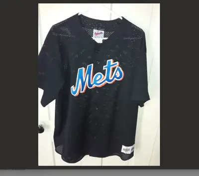 Majestic Men XL Mike Piazza #31 New York Mets Button Down MLB Baseball Jersey! • $15.99