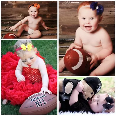 Baby Girls NFL Football Sports Team Headband Bow U PICK • $6.99