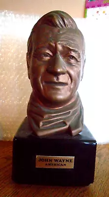 11  John Wayne Bust Bourbon Whiskey Decanter By Mike Wayne Distilling Empty • $9.99