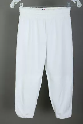 Youth Boys Girls Majestic Full Length Baseball Softball Pants ~White~Youth Large • $7.50