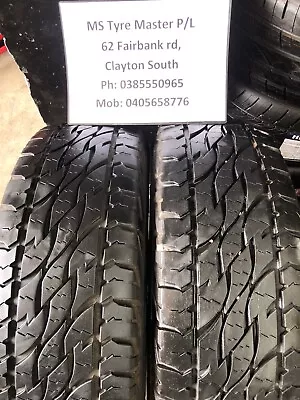 2 X 245 70 16 Bridgestone Dueler A/T % 80 Tread  . Fitting Available Freight • $260