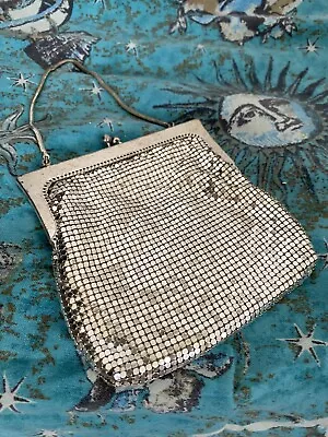 Oroton Glow Mesh Silver Handbag Vintage Chain Handle Handbag • $64.99