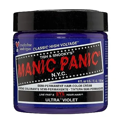 Manic Panic NYC Ultra Violet Semi Permanent Hair Color Cream 118ml • £10.39