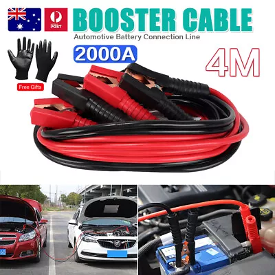 2000amp Heavy Duty Jumper Leads 4m Car Truck Jump Starter Booster Cables Au Fast • $25.99