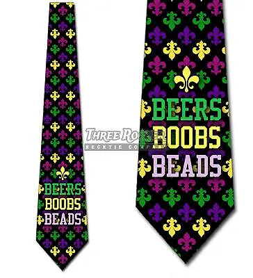 Mardi Gras Ties Mens Party Necktie Holiday Tie • $18.75