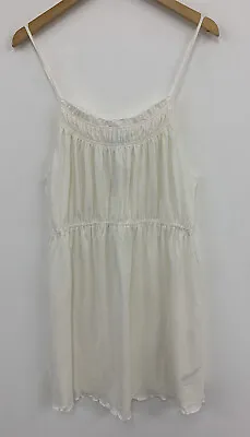 Free People Athena Mini Dress Ivory Size L NEW RRP £58 • $27.78