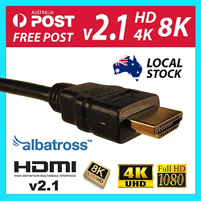 Albatross V2.1 HDMI Cable 1m1.5m2m 4K 8K UHD Full HD 3D ARC Ethernet HDR 48Gbs • $7.95