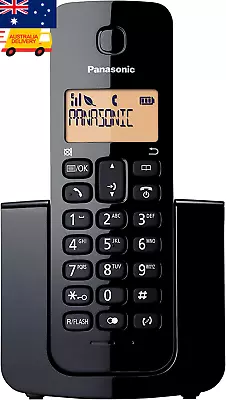 Panasonic Digital Cordless Phone With Single Handset Black (KX-TGB110ALB) AU • $63.99