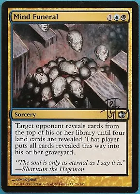 Mind Funeral Alara Reborn NM Blue Black Uncommon SIGNED CARD (295182) ABUGames • $5.19