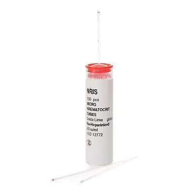 McKesson Capillary Blood Collection Tube 14500 RPM Micro-hematocrit  100 Count • $11.44