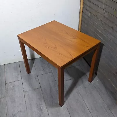 Vintage Bent Silberg Mid Century Danish Modern Teak Wood End Table Denmark • $225