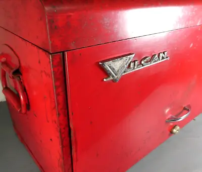 Vintage MBC Vulcan Apron Front 8 Drawer Machinist Top Chest Tool Box W/Key  USA • $265