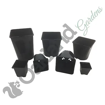 Square Plant Pots 7cm 9cm 11cm 1 2 3 5 Litre Plastic Flower Hydroponic Pot • £5.15