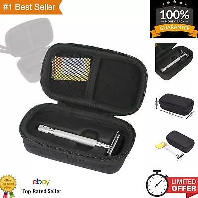 Portable Travel Case For Double Edge Safety Razor - Classic Zipper Convenience • $25.99