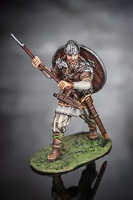 Toy Soldier Viking With Axe Collectible Miniature Painted 1/32 Scale 76 Mm • $73.59