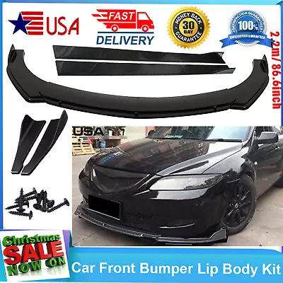 Front Bumper Spoiler + Side Skirts + Rear Lip + Strut Rods For Mazda 2 3 5 6 • $99.99