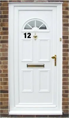 £0.99 • Buy 2 Self Adhesive Weatherproof House Door Numbers Vinyl Stickers  4  Black Numbers