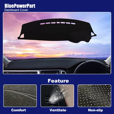 Black Dash Mat For Mitsubishi Lancer CJ CF 07-19 ES VRX Dashboard Cover Non-Slip • $39.99