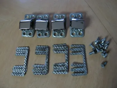 Mercedes W 108 W111 Finntail OEM Chrome Door Latch Strikers Complete Set Of 4 • $124