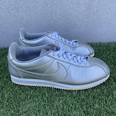 Nike Cortez Classic Size US 10.5 UK 8 Women’s Silver Trainers Shoes Sneakers￼ • $49.95