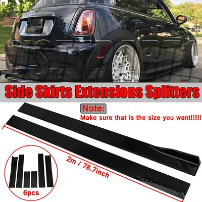 78.7  Side Skirt Extension Rocker Panel Lip For Mini Cooper R53 R56 R60 F56 F60 • $46.95