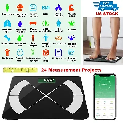 $25.49 • Buy Body Composition Fat Monitor Scale Smart Digital Scale Weight BMI Scale Analyzer