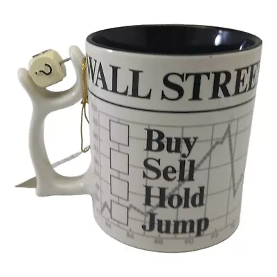 Dept 56 Spinners Wall Street Stock Buy Sell Hold Jump Coffee Mug Spinner Dice • $23.98