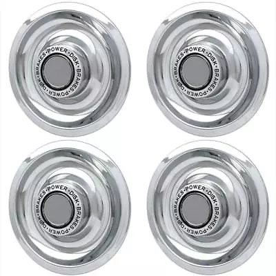 Chevy Camaro Corvette Chevelle Rally Wheel Power Disk Brakes Center Caps Set 4 • $96.95