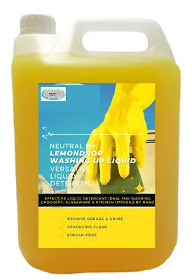£10.99 • Buy Washing Up Liquid 5 Litre Concentrated Thick Kitchen Detergent Lemon