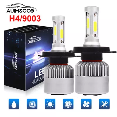 Pair 9003/H4 LED Headlight Bulbs Conversion Kit High&Low Beam 6000K Bright White • $24.99