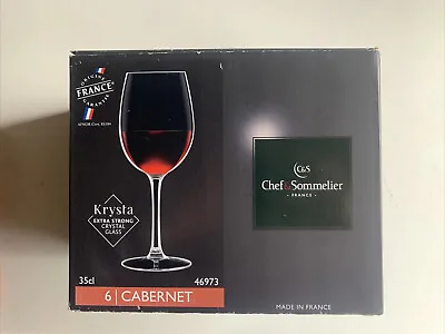 £20.99 • Buy Chef & Sommelier Cabernet Krysta Extra Strong Crytal Glass 35cl, Box Of 6