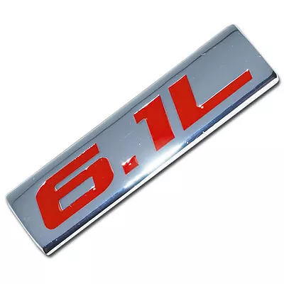 Chrome/red Metal 6.1l Engine Race Motor Swap Emblem Badge For Trunk Hood Door • $7.88