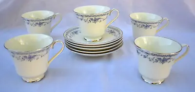 MINTON China - BELLEMEADE - Set Of 5 - CUPS & SAUCERS • $24.95